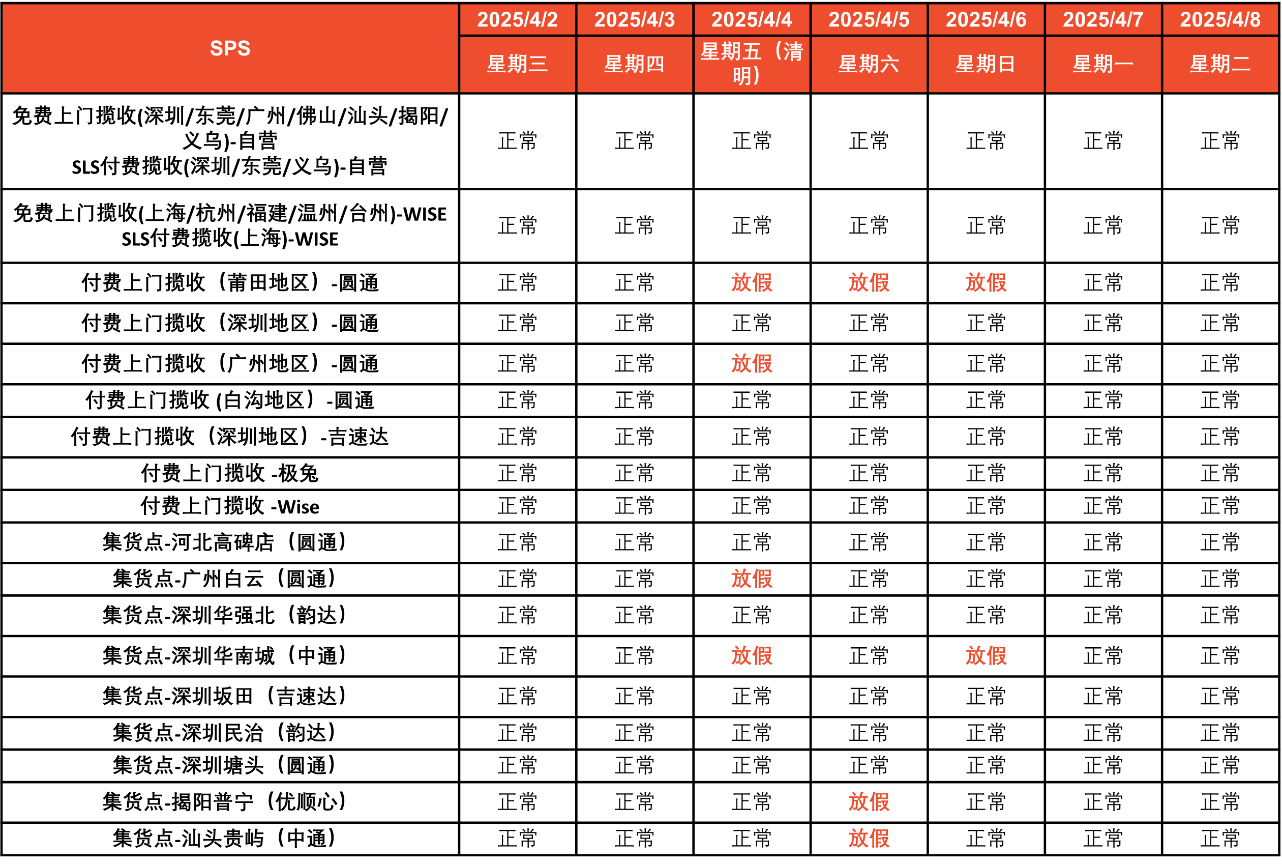 Shopee2025年清明节放假安排通知